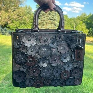 COACH Rogue Bag In Colorblock With Tea Rose Applique